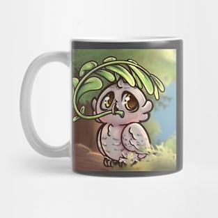 Snowy owl with background Mug